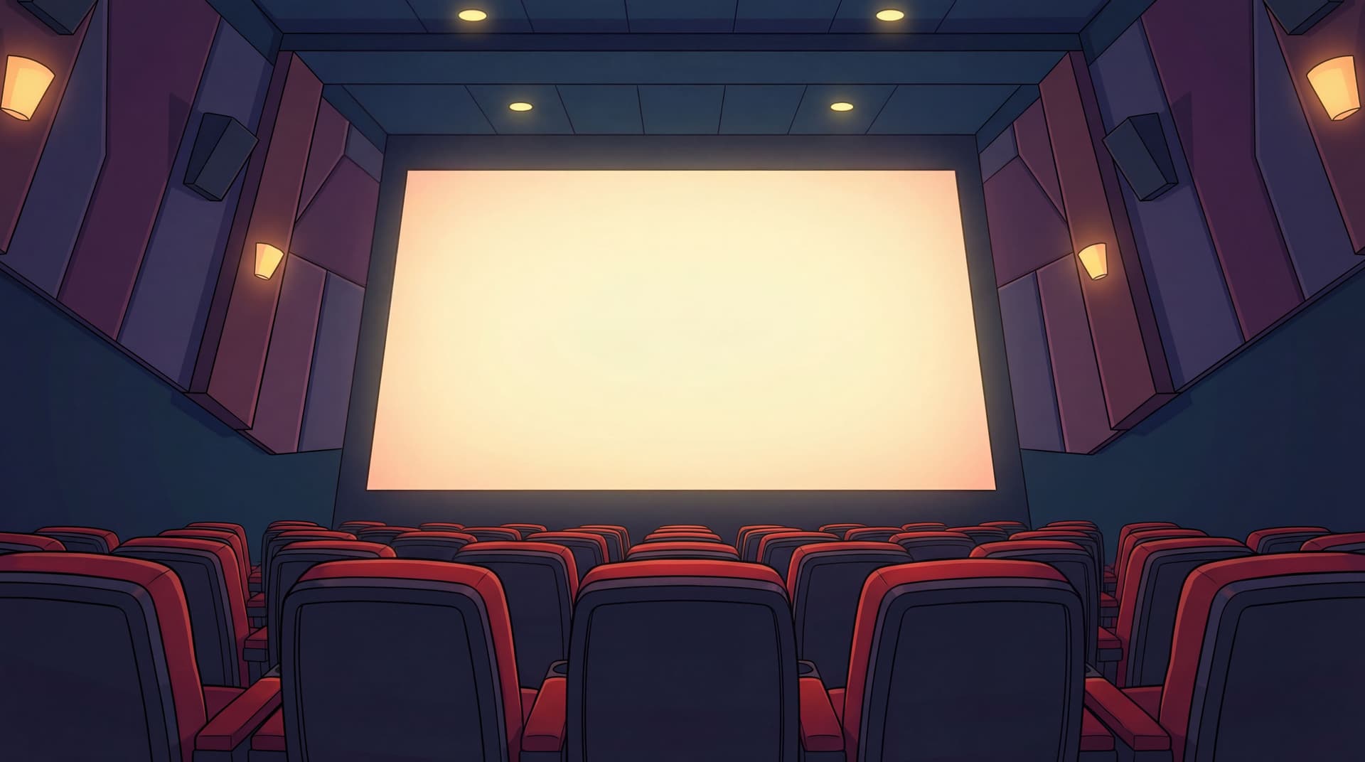 AI generated: create a front position of the cinema different angle.