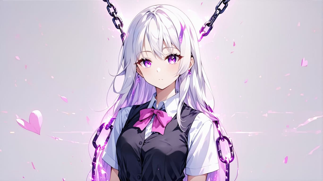 AI generated: A girl who is in school from front, 8K FHD , ((8K 8K )),Quality, looking at viewer, uniform, pink an...