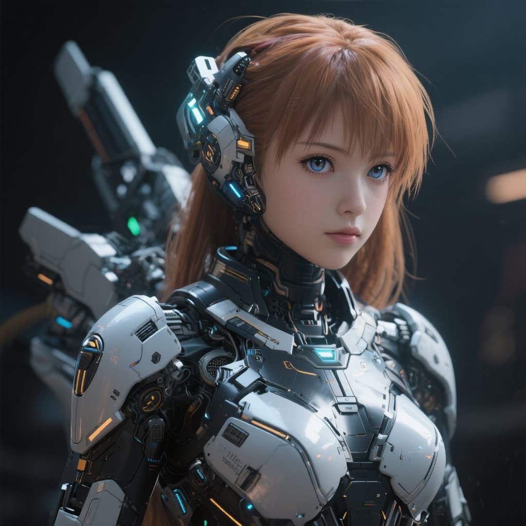AI generated: souryuu asuka langley, scifi armor, 8k, High detail RAW color photo, realistic, (photo realism:1.4) ...