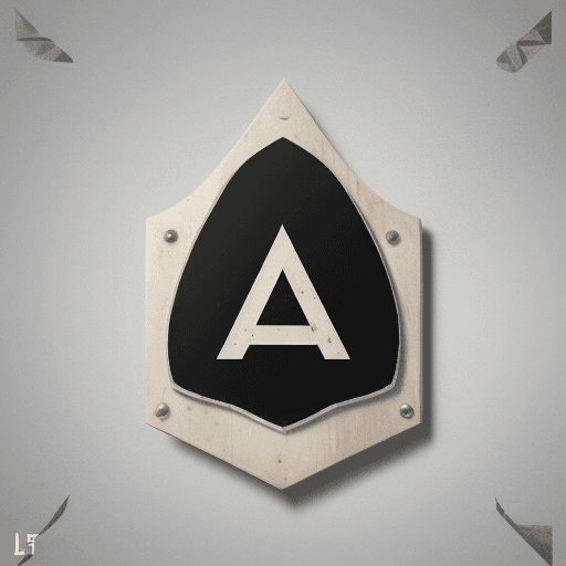 AI generated: two letters "AF" in minimalism style on reversed triangle inside 
shield. AD logo