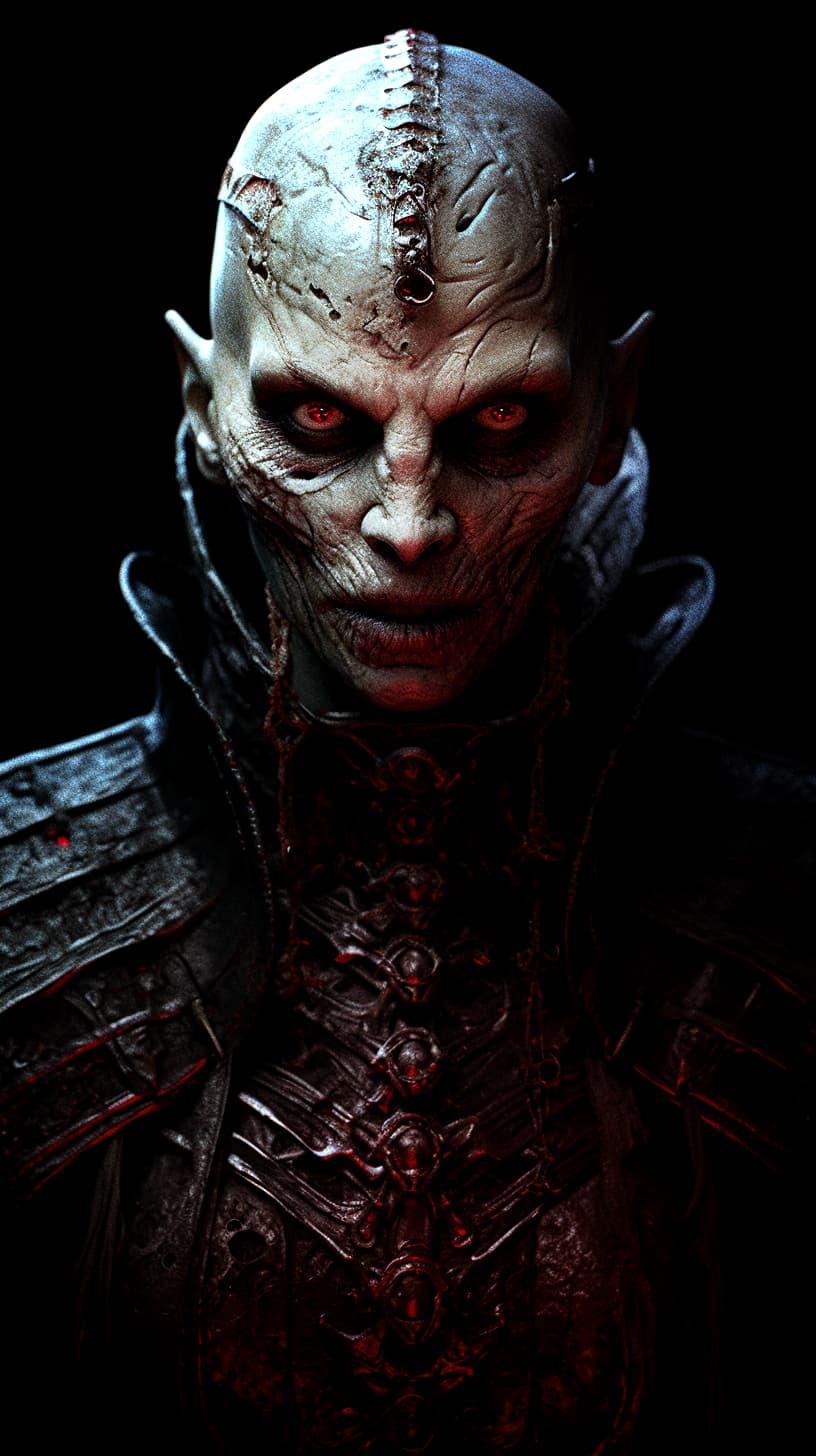 AI generated: Elder female superior ancient Strigoi vampire, horror, ultra-detailed, HDR, dramatic lighting, dark ...