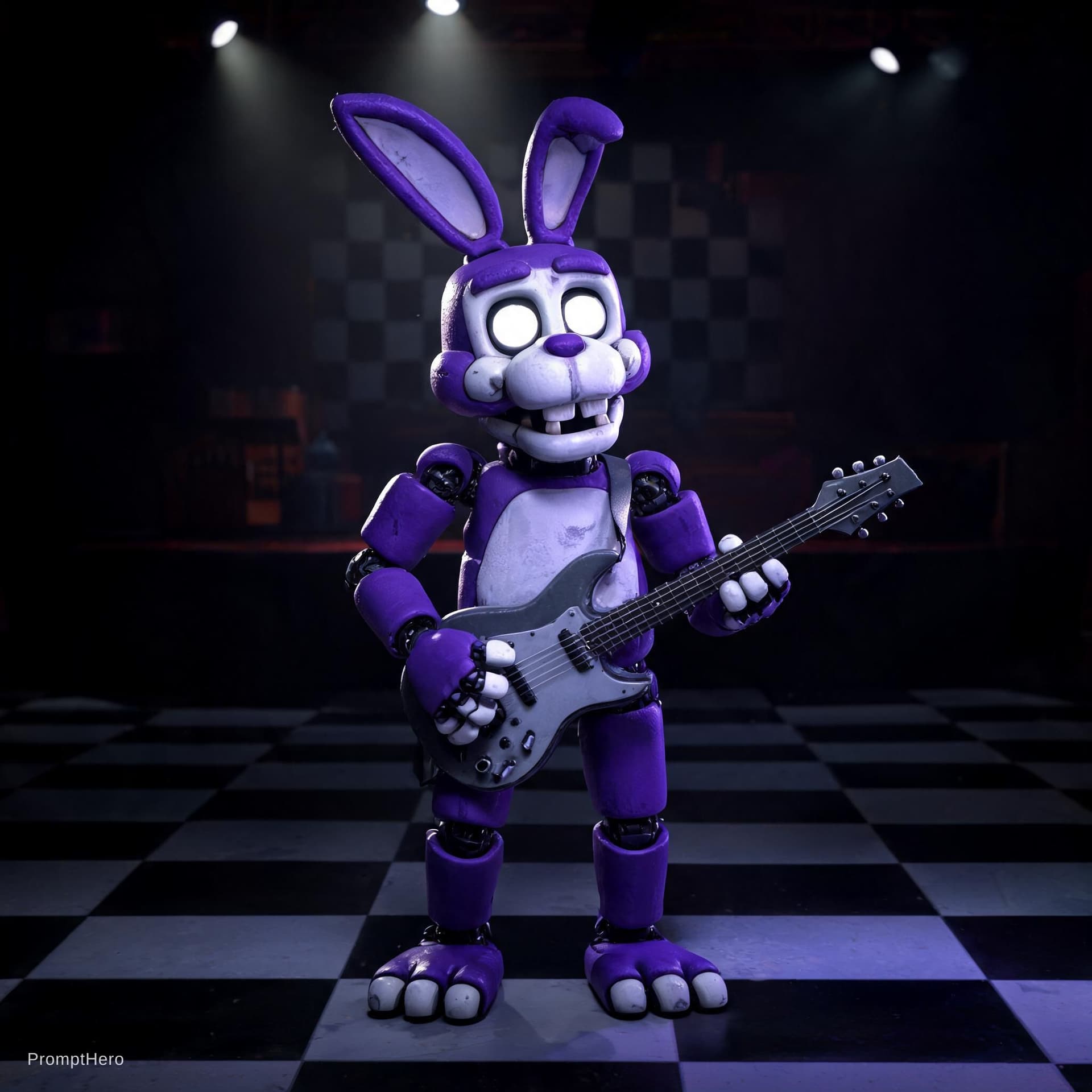 AI generated: fnaf 1 bonnie with a big butt