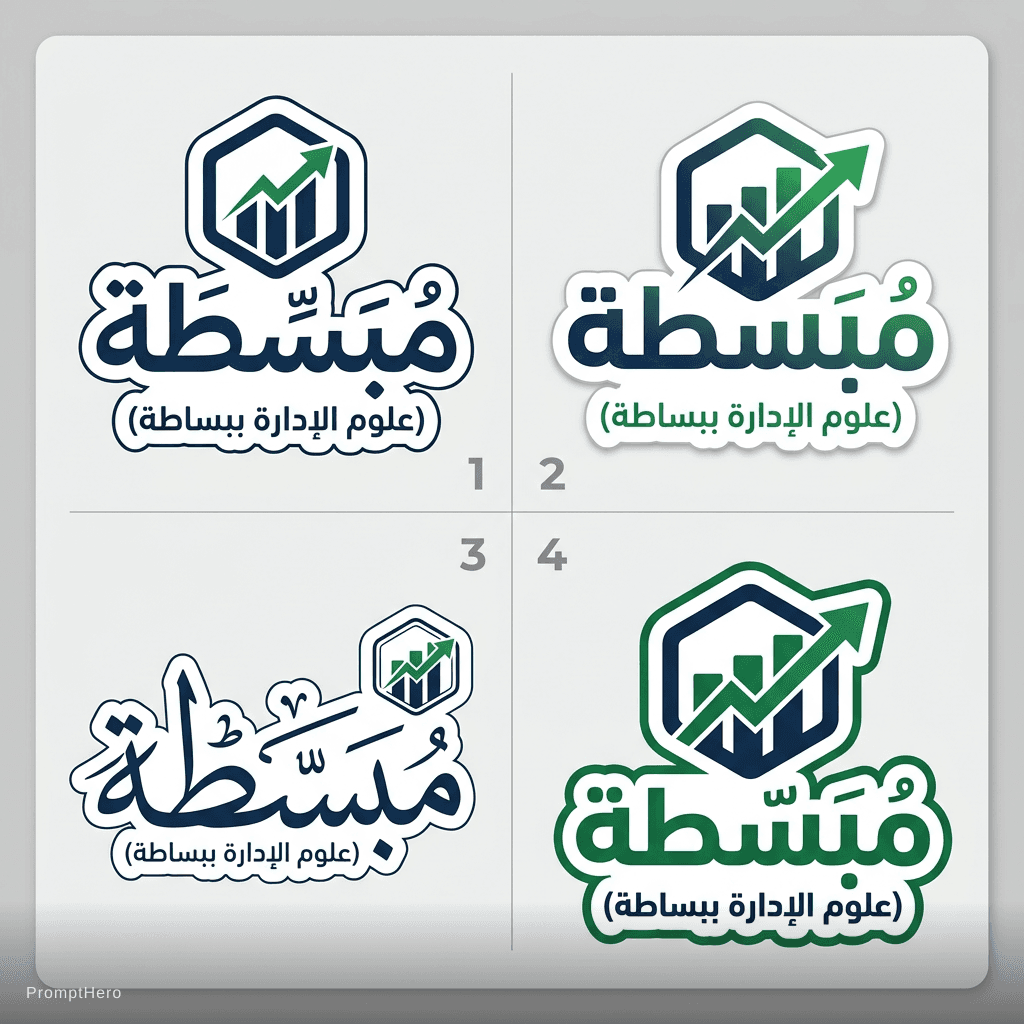 AI generated: Arabic typography logo design, custom Arabic lettering,Using free Arabic script, while adhering to t...