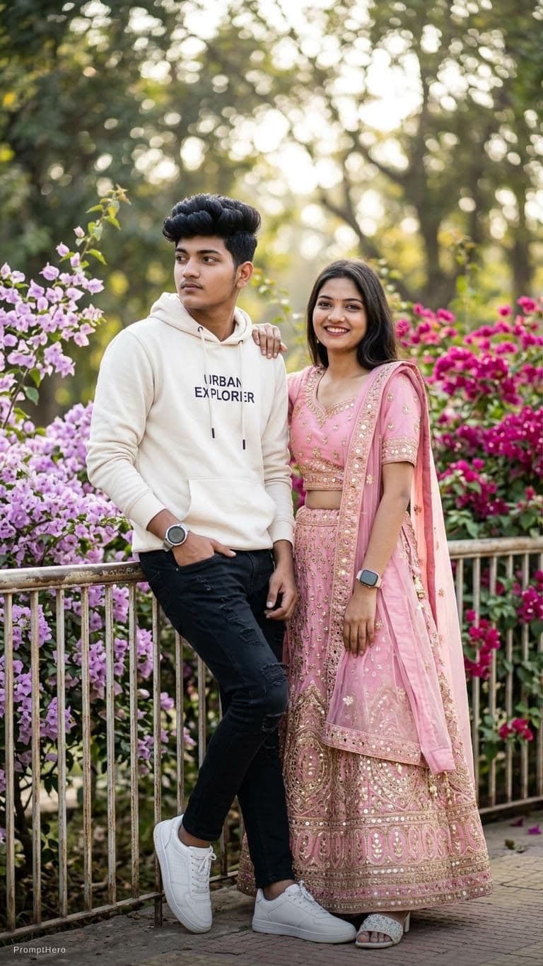 AI generated: Create a full body hyper realistic 8k dark her stylish young 21 year old man same face same hair sty...