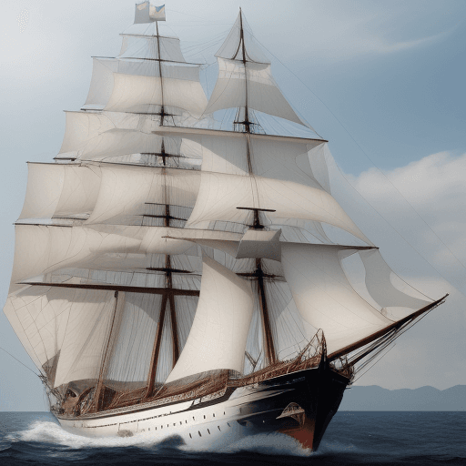 AI generated: Photo of a ultra realistic sailing ship