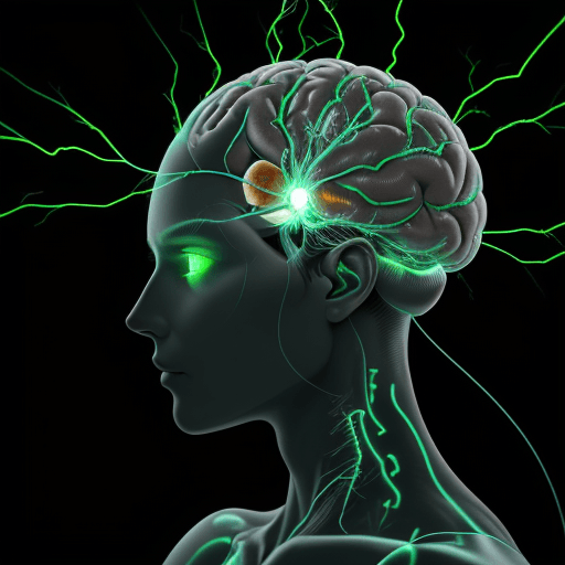 AI generated: a 4k hyperrealistic image of a human brain with a focus on the limbic system, which is highlighted i...