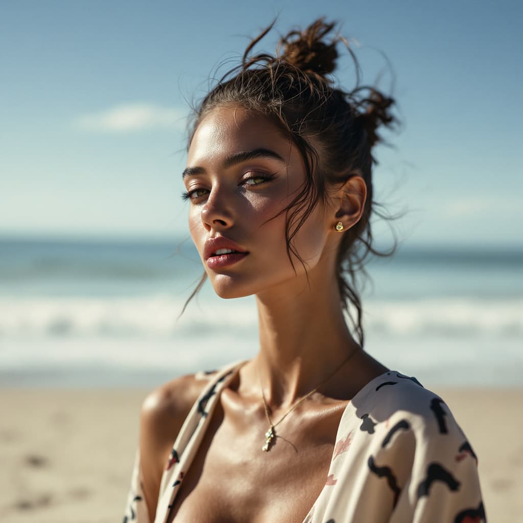 AI generated: woman, fashion magazine cover photo, shot on a Sony A7 III --chaos 75 --ar 1:2 --profile e525pbl --s...