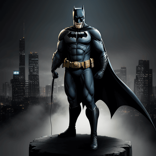 AI generated:  Batman stand up , 4 k ulra hd