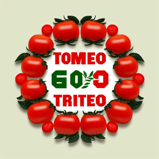 AI generated: A simple logo made of tomatoes