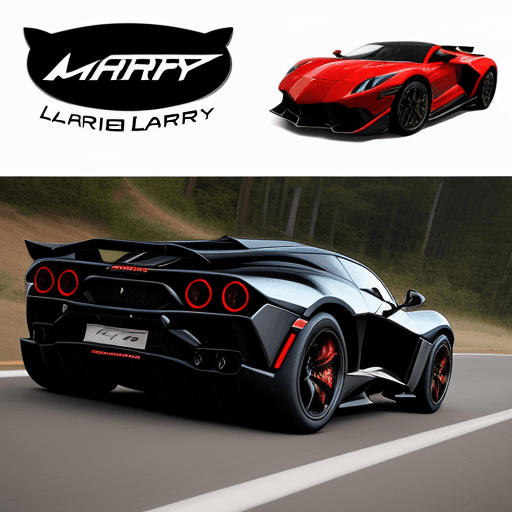 AI generated: car brand logo with a big wild cat compete with ferrary and lamborgini