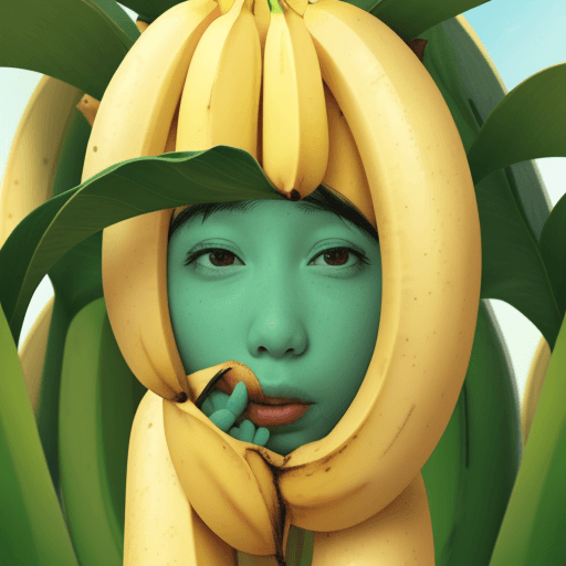 AI generated: a person in banana world