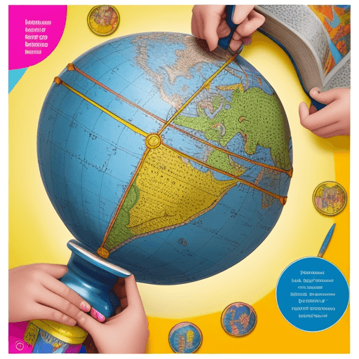 AI generated: Create a bright and exciting cover for a children's encyclopedia . The design should be appealing to...