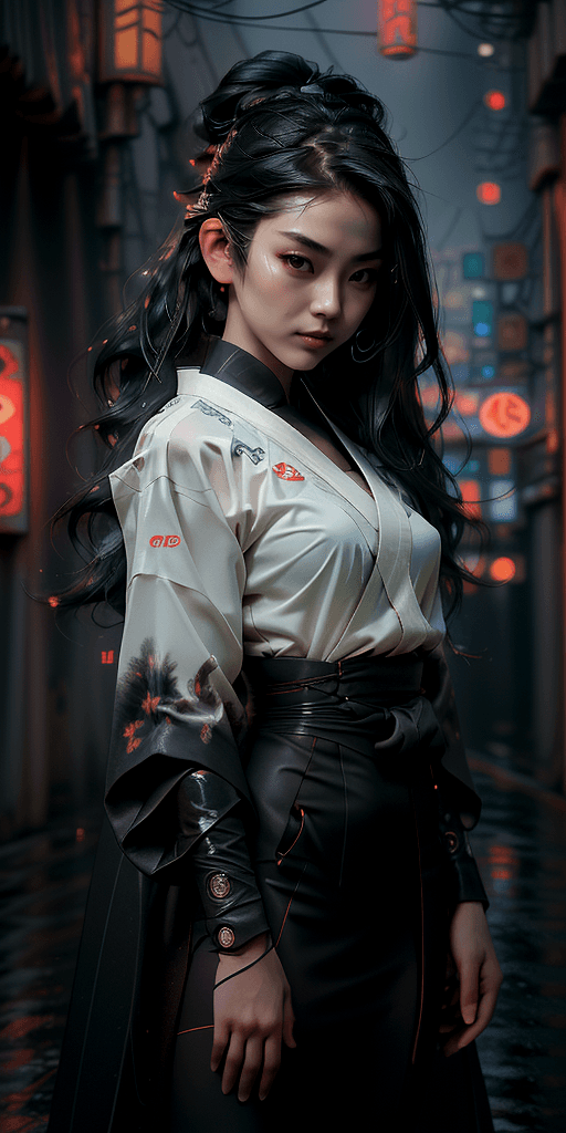 AI generated: (masterpiece, RAW photo, cinematic, digital illustration, best quality, aesthetic) close up portrait...