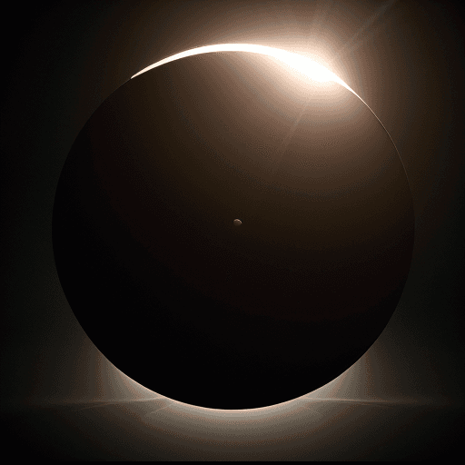 AI generated: Photo of a Total Solar Eclipse. hyper realism, high detail, octane render, blender render, 8K