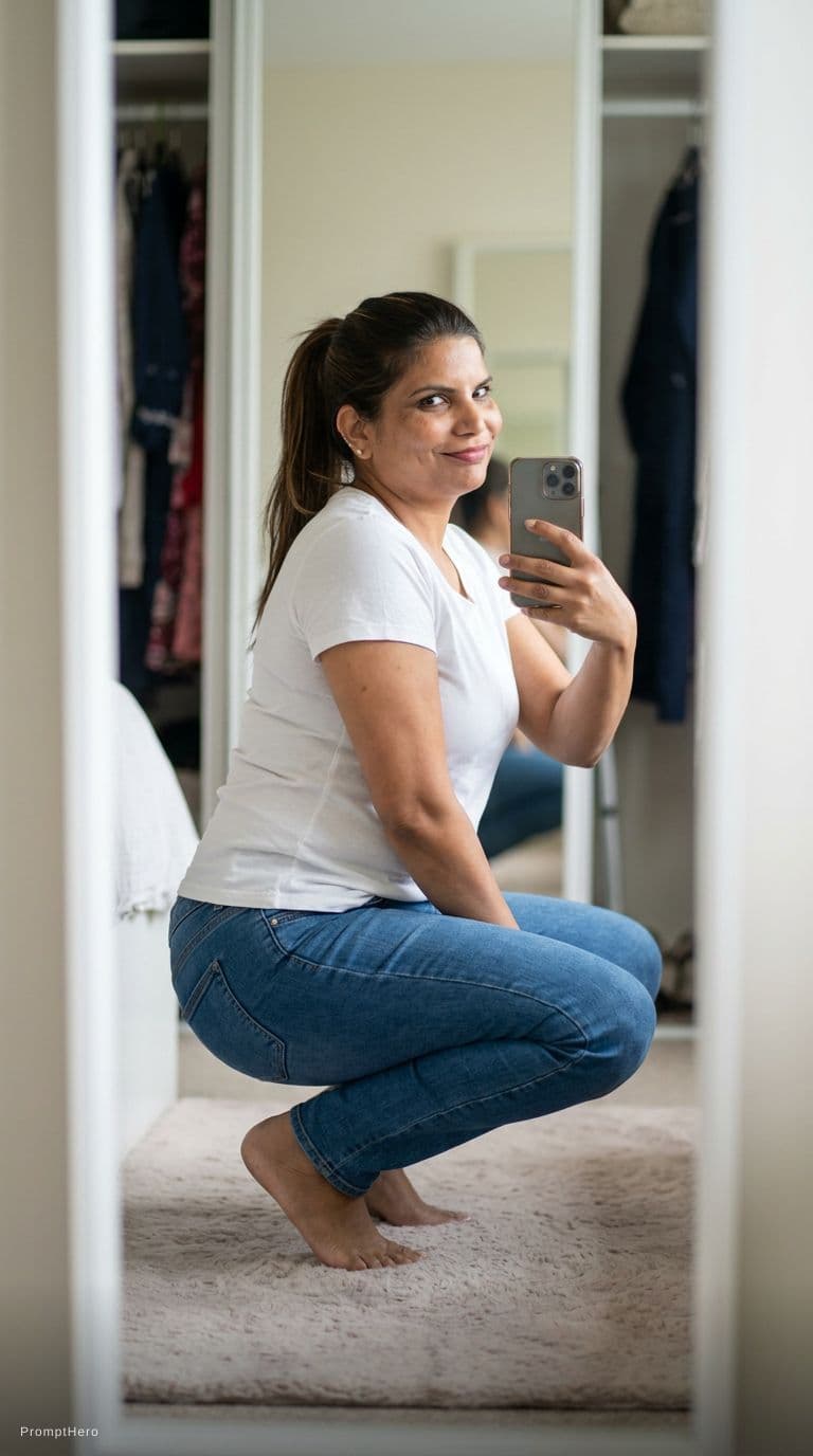AI generated: Another idea that doesn’t center on a front-facing camera involves dropping down into a squat with y...
