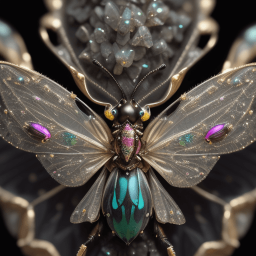 AI generated: jewelled insects, trending on artstation, sharp focus, studio photo, intricate details, highly detai...
