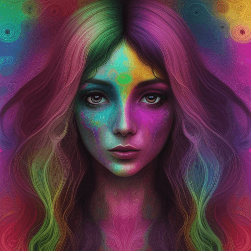AI generated: a psychedelic woman