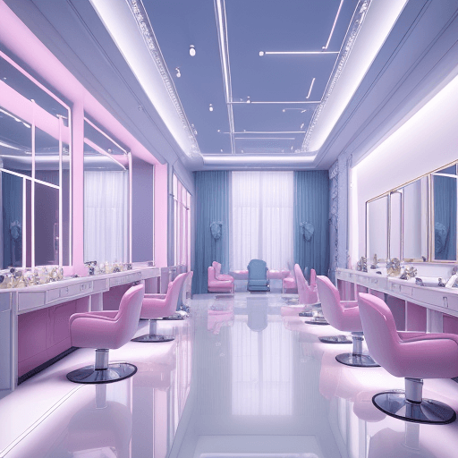 AI generated: High resolution photography Beauty Salon, Modern Boutique, interior design, dreamy luxury hair cut s...