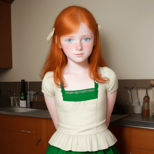 AI generated: Ginger 13 year old Irish girl 