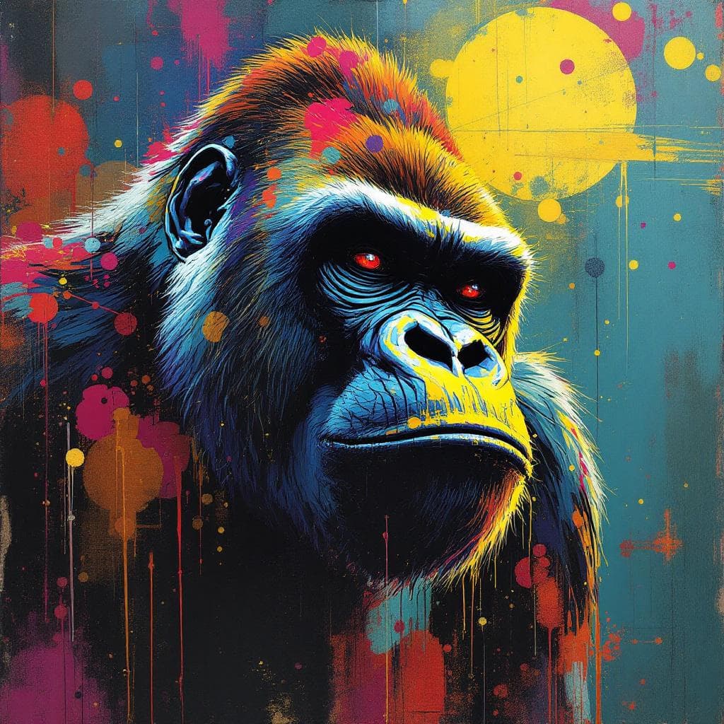 AI generated: abstract surrealism gorilla