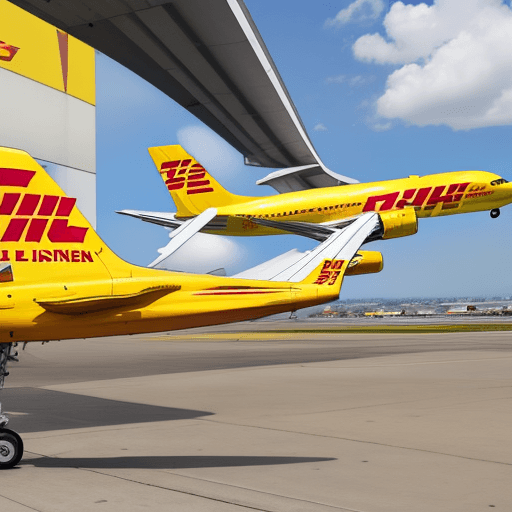 AI generated: envio de encomiendas en avion por dhl
