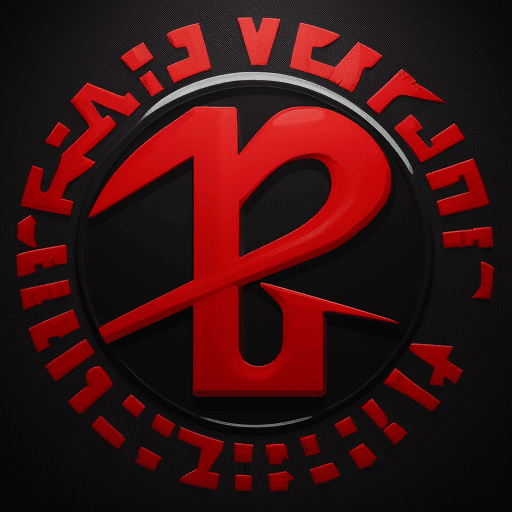 AI generated: hyperrealistic logo with "YBA" message, red color, black background