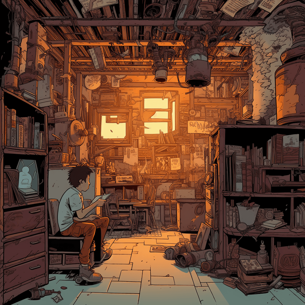 AI generated: comics panel