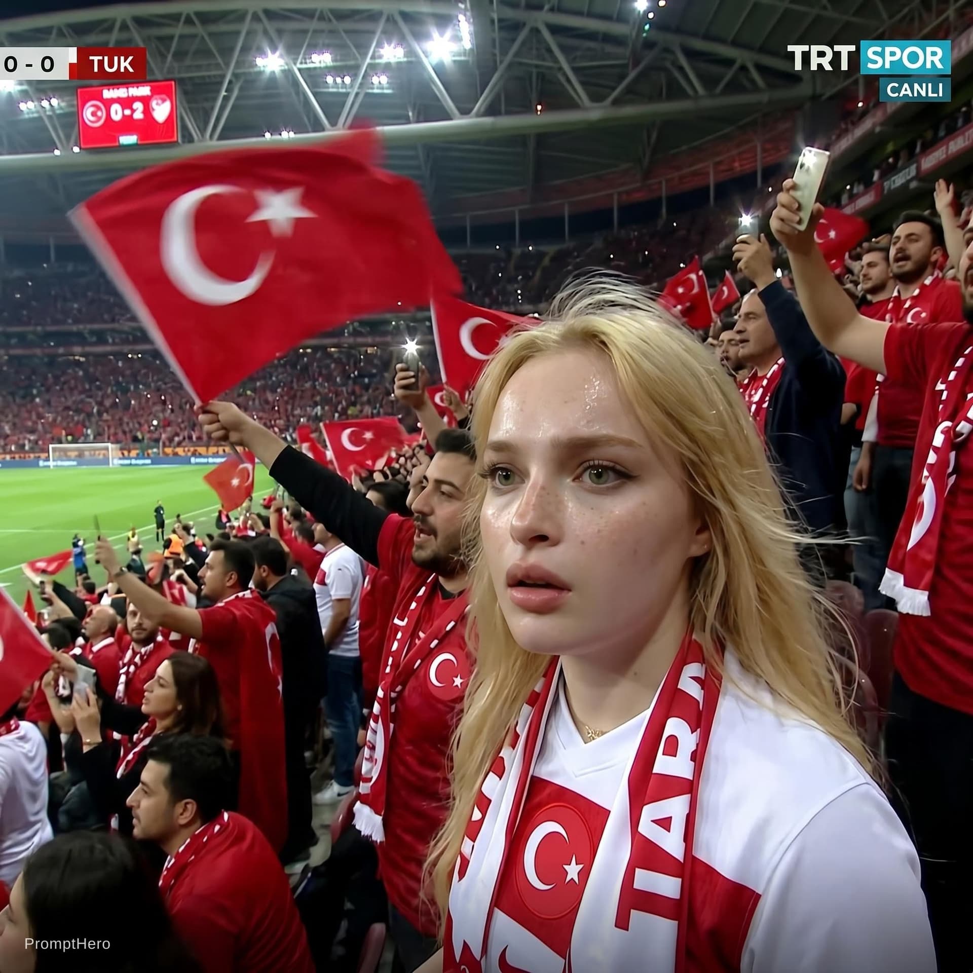AI generated: Ultra realistic TRT Spor / Türkiye milli maç canlı yayın ekran görüntüsü estetiği.
Yüklenen kişinin ...