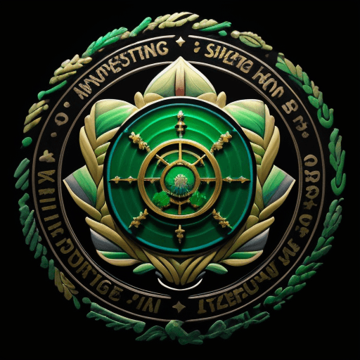 AI generated: un escudo para investigaciones que tiene un cerebro en el centro con colores oro, verde y azul. Favo...