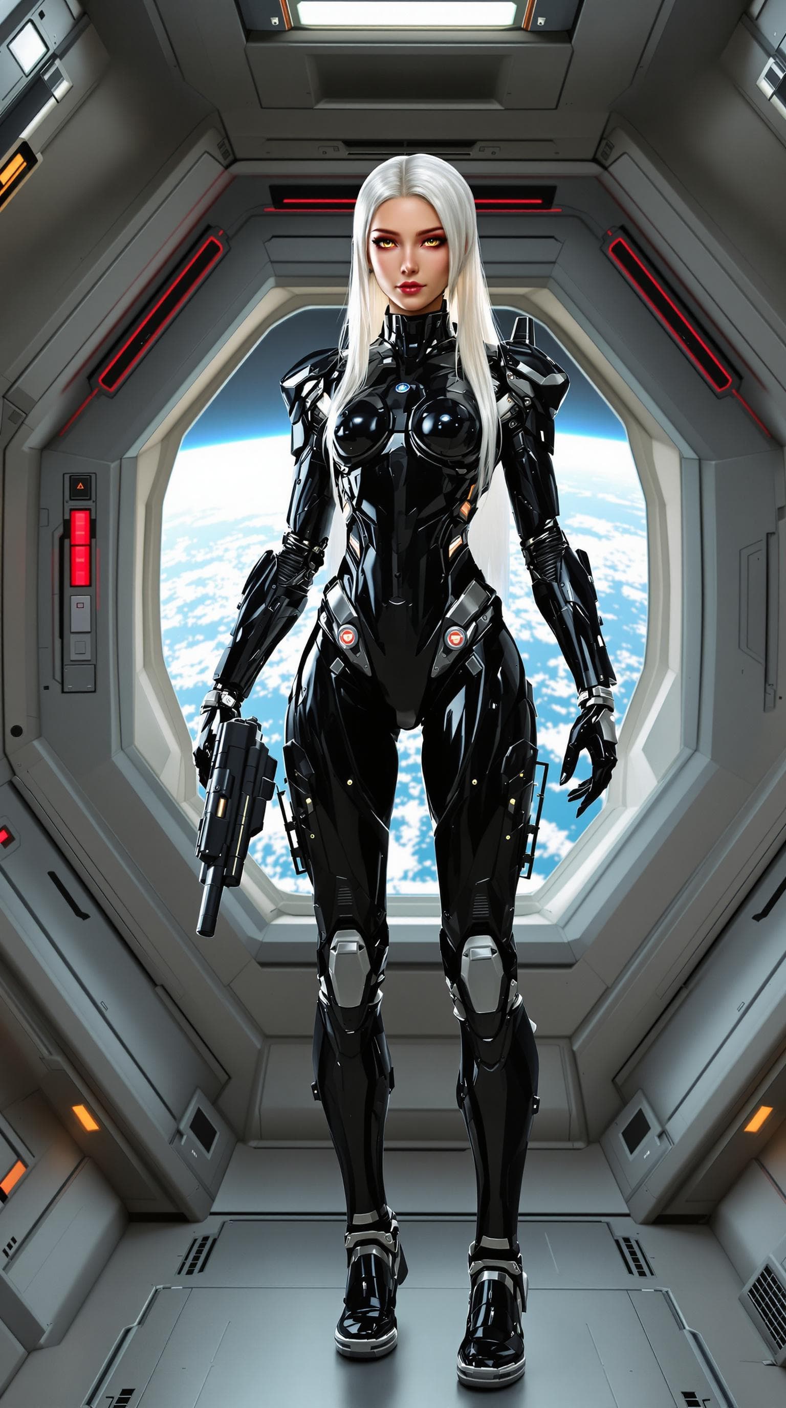 AI generated: exceptionally beautiful mechanical android (age 18) girl, (futuristic), (masterpiece), (realistic), ...