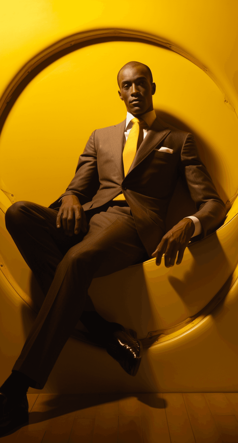 AI generated: a man in life saver's suits, in the style of golden age aesthetics, cut/ripped, candid celebrity sho...