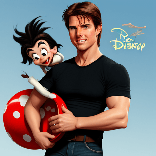 AI generated: tom cruise as disney style, 