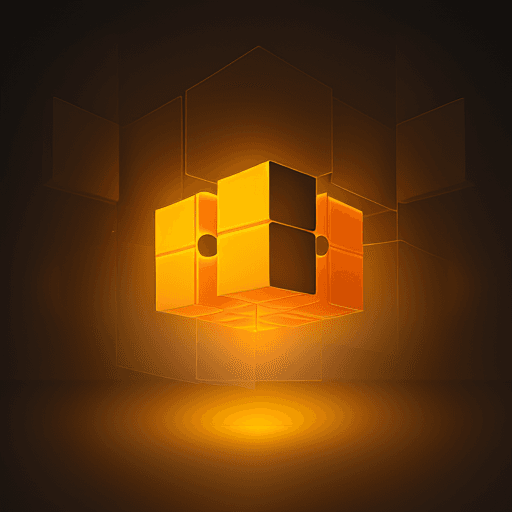 AI generated:  abstract representation of a blonde woman, with floating neon cubes spelling out "AI," set against ...