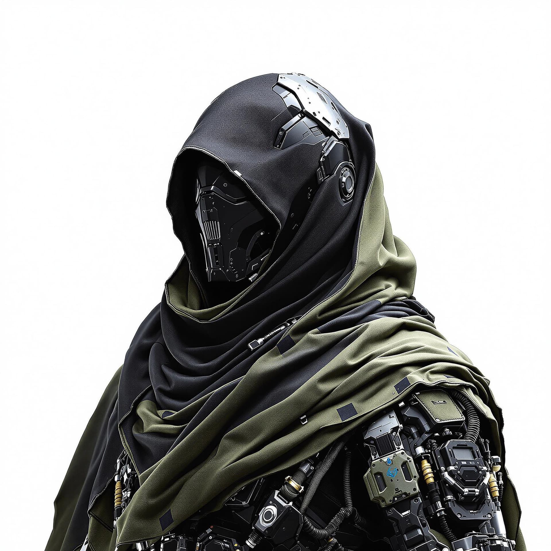 AI generated: Photo-realistic, Hyper-Detailed, black ops, middle eastern cyborg infused human warriors, armor is i...
