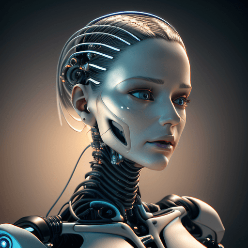 AI generated: complex 3d render ultra detailed of a beautiful porcelain profile girl android face, cyborg, robotic...