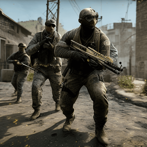AI generated: computer game call of duty hero skin