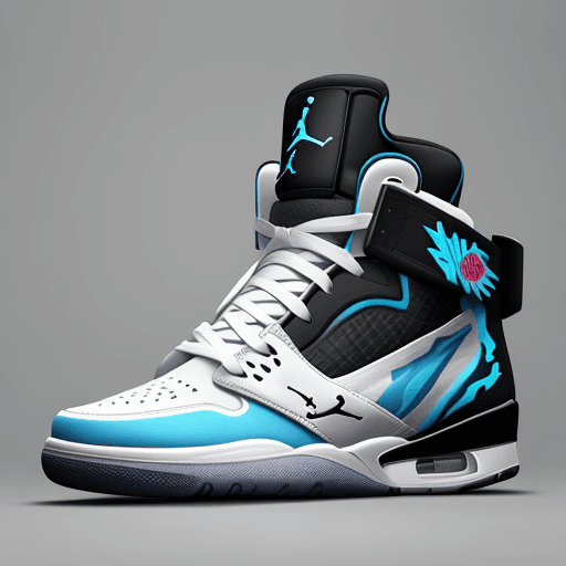 AI generated: Customizable avatar with stylish, modern, 2020s GenZ style, nike jordan sneakers. Abstract boxes wit...