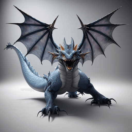 AI generated: 3d Tex nane "Gabriel" masterpiece realistic painted ice dragon fearsome powerful