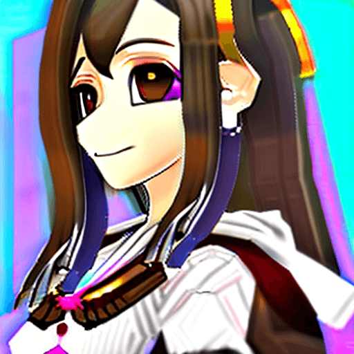 AI generated: a simple cartoon of Nahida from Genshin Impact with brown hair, white background, princesscore, I ca...