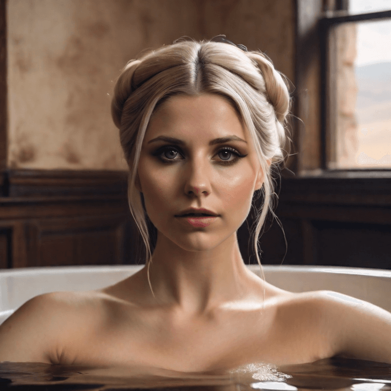 AI generated: Blonde saloon girl in the Wild West.