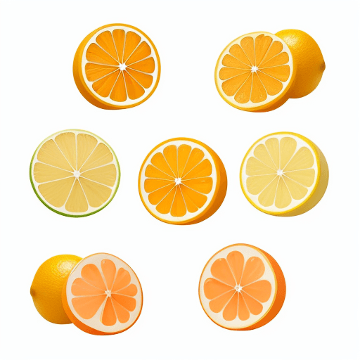 AI generated: High resolution, Paper cute dogs art, paper illustration, citrus slices, 4k, 3d, Hd, white backgroun...