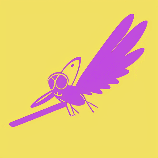 AI generated: FLY for Kids logo, yellow, turquoise, purple