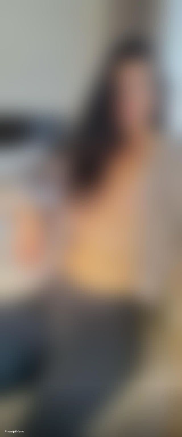 AI generated: A fit adult woman lies on a bed, her long dark hair cascading over her shoulders. She is partially c...