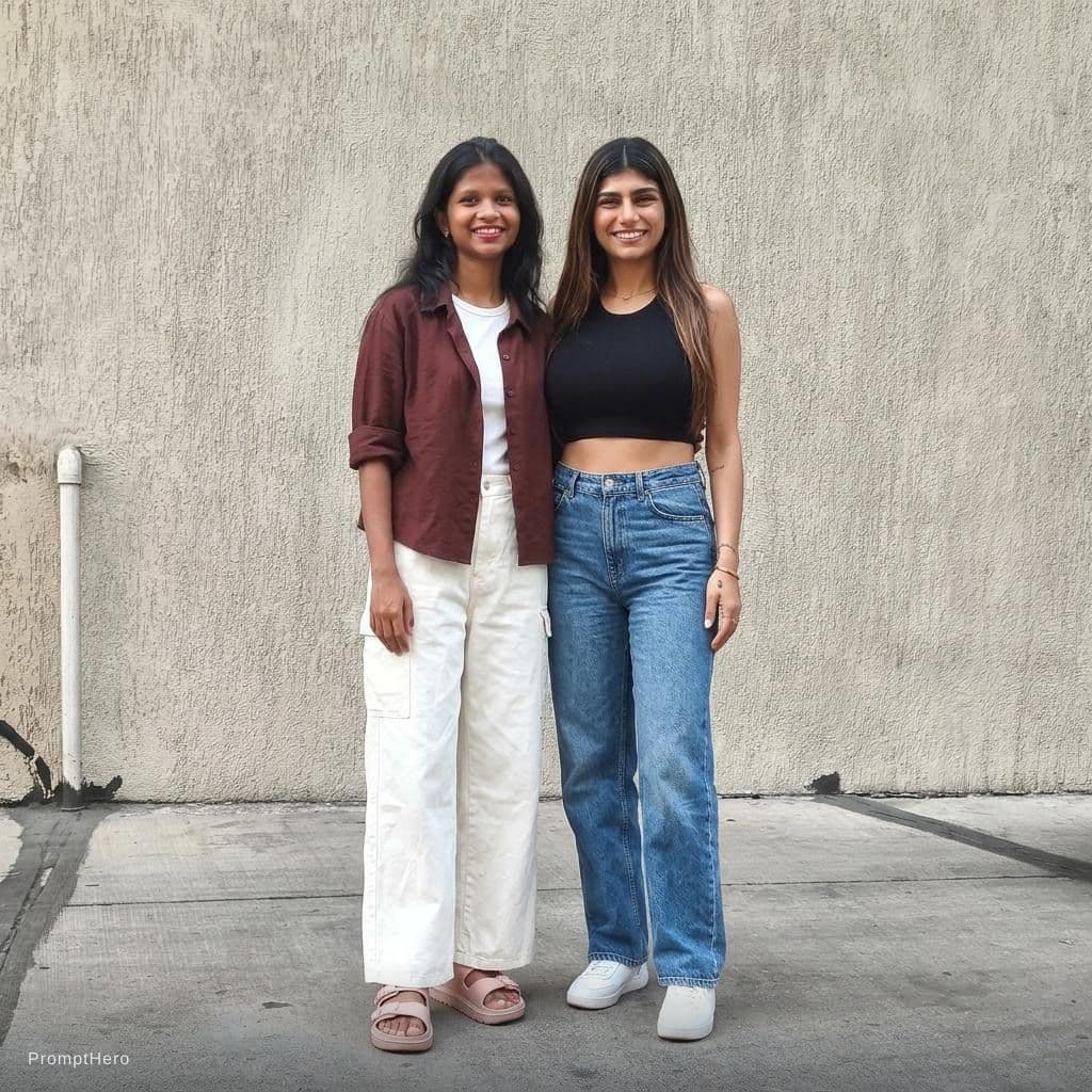 AI generated: With mia khalifa, full body visible 