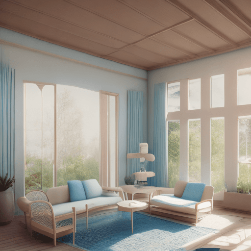 AI generated: High resolution photography interior design, dreamy sunken living room conversation pit, wooden floo...