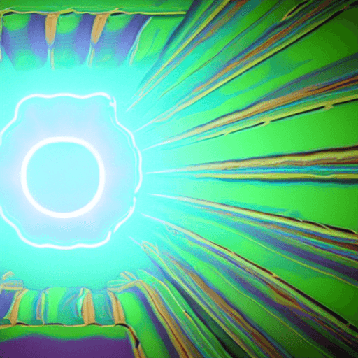 AI generated: psychodelic open croissant layers, high quality, 4k, render, neon colors, comic illustration, unreal...