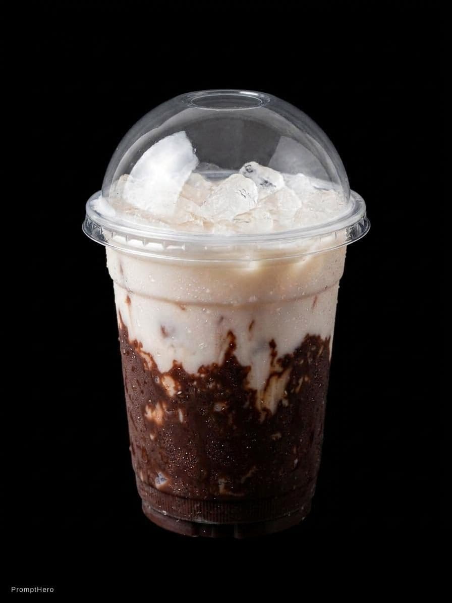 AI generated: realistic photo of milkshake, with no backgorund