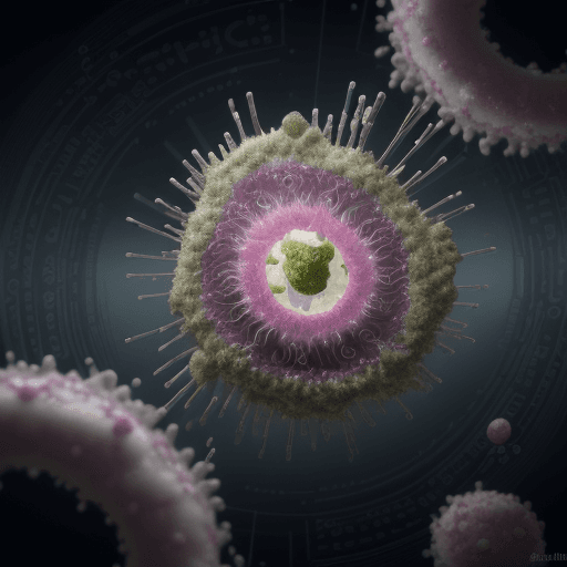 AI generated: An ultra-realistic depiction capturing the essence of Bacillus anthracis, set amidst a competitive m...