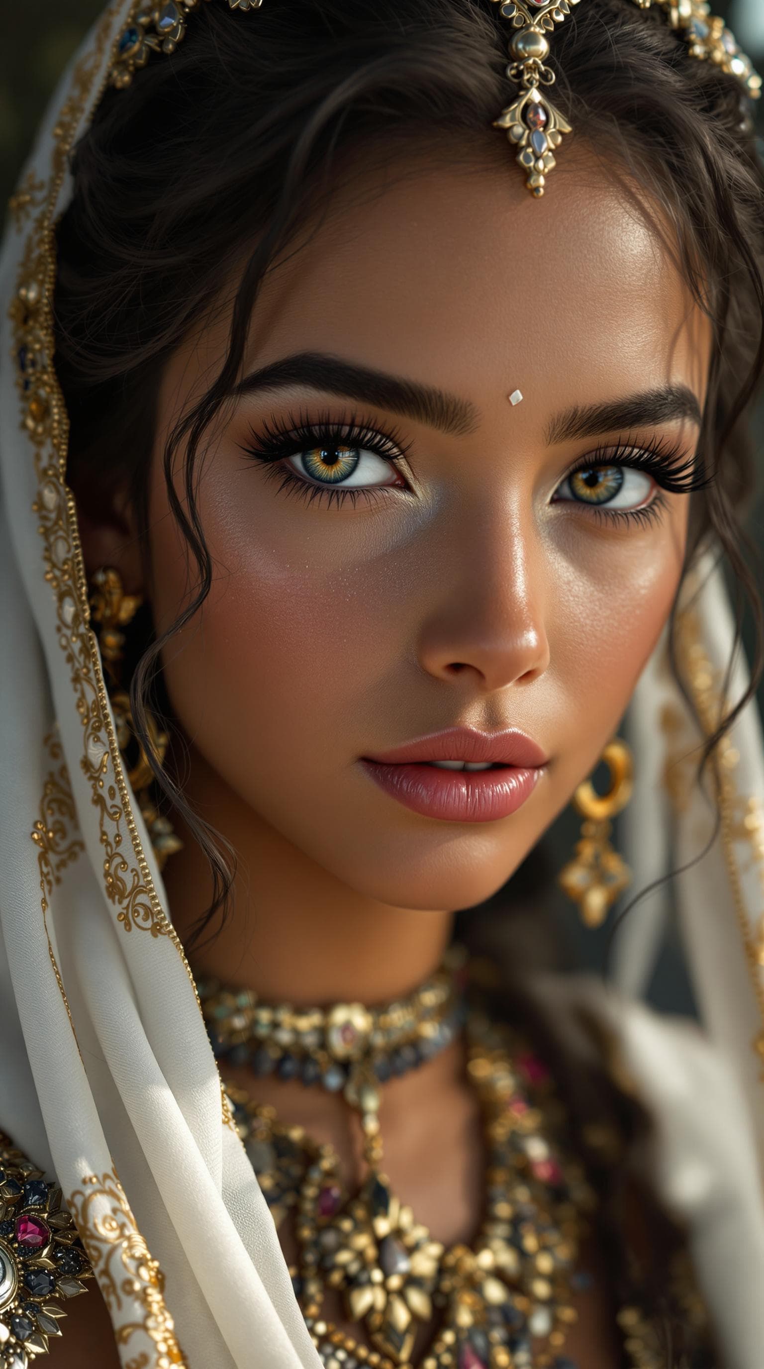 AI generated: A professional photograph captures the most beautiful girl in the world, a Persian servant fourth-gr...
