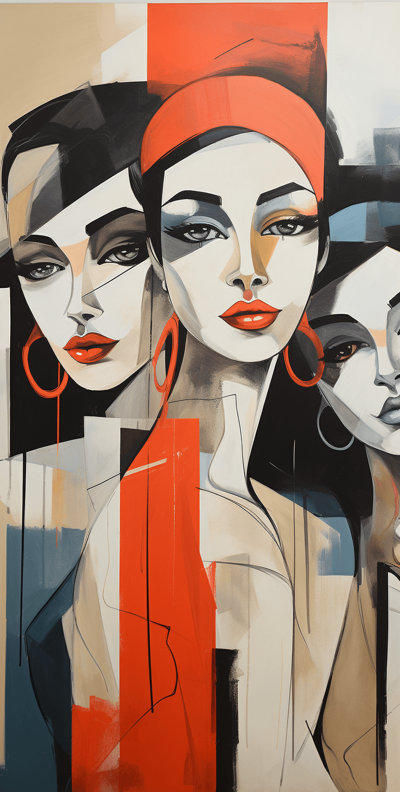 AI generated: a collage featuring a picture of black and white, in the style of intensely colorful figuration, lig...
